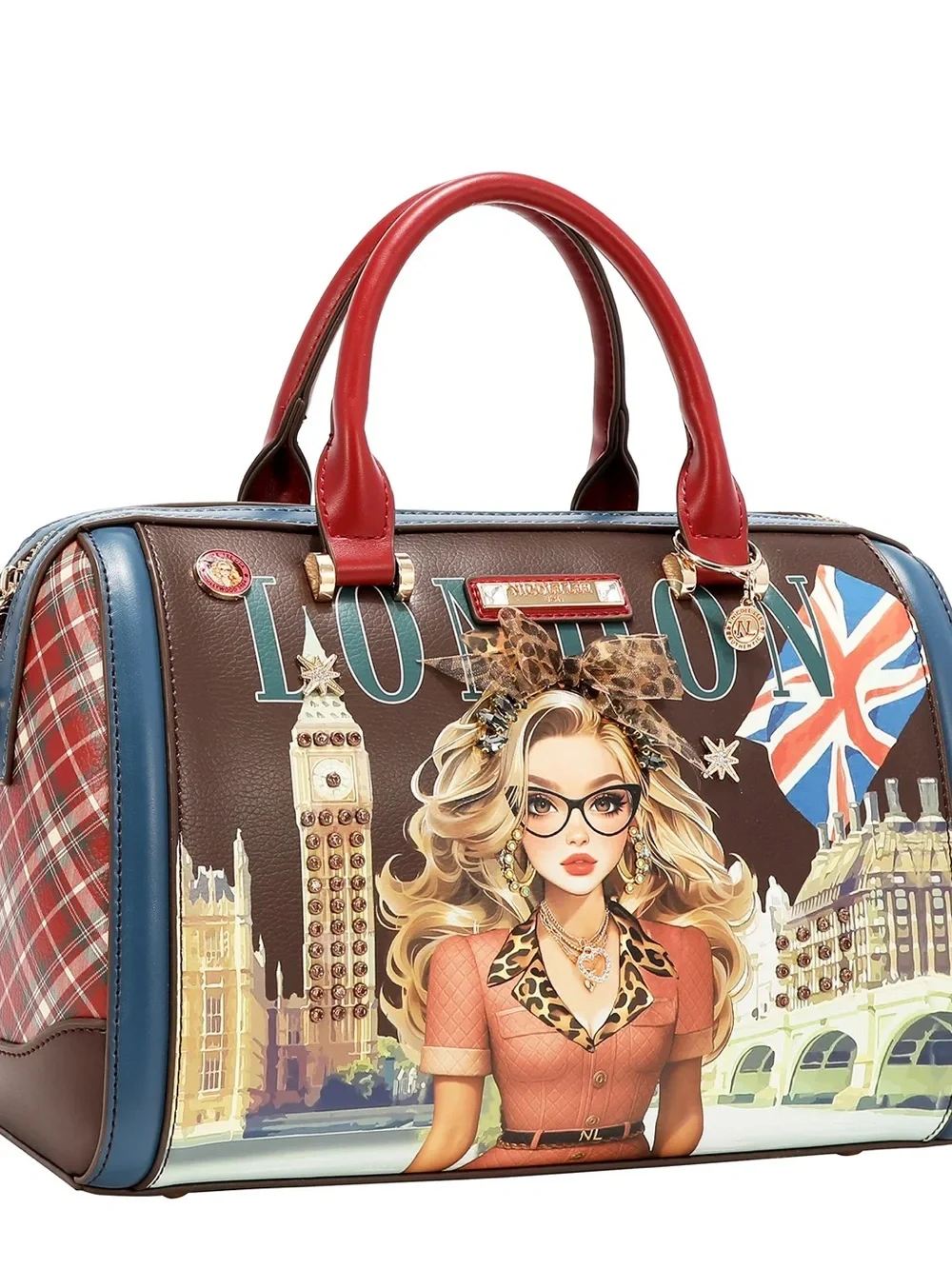 Nicole Lee brown LONDON EYE BOSTON BAG
